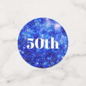 ブルースパパーソナライズされたークル50歳の誕生日 コンフェッティ (スモール正面)