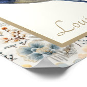 ブルースパロー華美ワイルドフラワーカスタムのウォールアート ポスター (角)