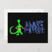 ブルースパワーリザードギタープレイヤーハガキ ポストカード (正面/裏面)