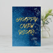 ブルースパークリング ハッピー ニューイヤー ガールフレンド フォト 箔シーズンカード (立ち正面)