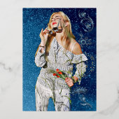 ブルースパークリング ハッピー ニューイヤー ガールフレンド フォト 箔シーズンカード (裏面)