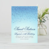 ブルースパークリーグリッター スウィート16 バースデーパーティー 招待状 (スタンド正面)