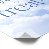 ブルースパークリー雲スイーツ&トリートサイン ポスター (角)