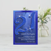 ブルースパークリー21歳の誕生日パーティの招待状 招待状 (スタンド正面)