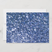 ブルースパークルに見えるリボン写真卒業式 招待状 (裏面)