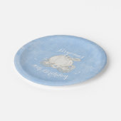 ブルースパークルキャリッジシンデエレガントレラパーティー ペーパープレート (アングル)