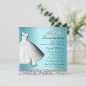 ブルースパークルグリッタードレス&ヒールキンセアニェラ 招待状 (スタンド正面)