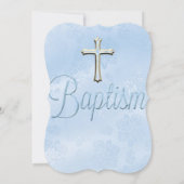 ブルースパークルジュエルバプテスマ《キリスト教》洗礼式や命名式 招待状 (裏面)