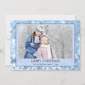 ブルースパークルスノー《写真》ぼけ味クリスマスファミリー写真 シーズンカード (正面)