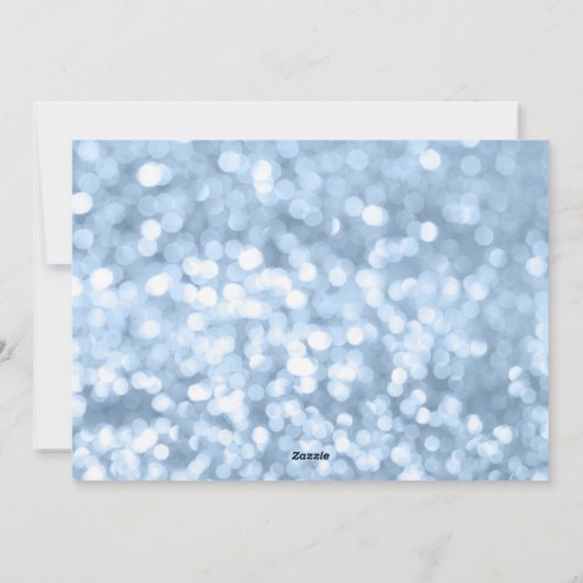 ブルースパークルスノー《写真》ぼけ味クリスマスファミリー写真 シーズンカード (裏面)