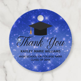 ブルースパークル卒業シック卒業パーティー フェイバータグ