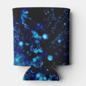 ブルースパークル抽象芸術凍っていバブルMonogram 缶クーラー (裏面)