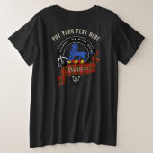 ブルースパーソナライズされたクランバッジアダルトTシャツ プラスサイズTシャツ (デザイン裏面)