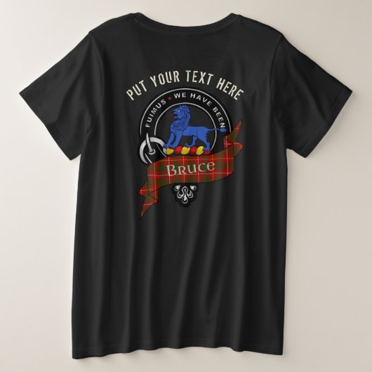 ブルースパーソナライズされたクランバッジアダルトTシャツ プラスサイズTシャツ (デザイン裏面)