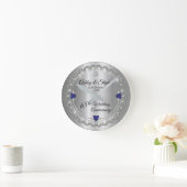 ブルースピネル結婚ダイヤモンド65周年 ラウンド壁時計 (ホーム)