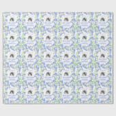 ブルースピードウェルのワイルドフラワー結婚の水色 ラッピングペーパー (フラット)