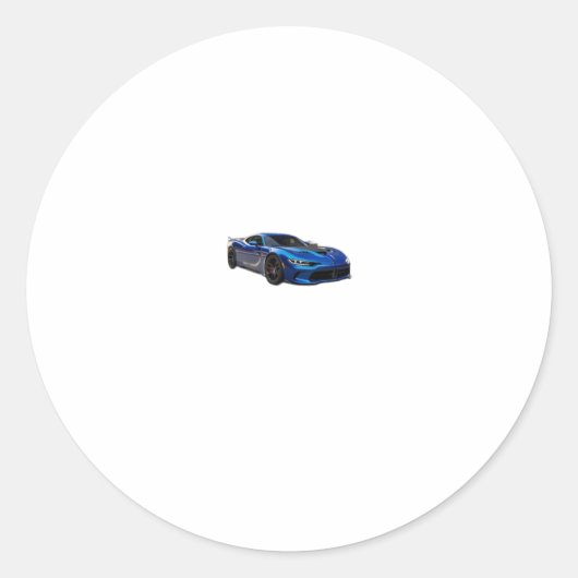 ブルースピードデーモンステッカー ラウンドシール (正面)