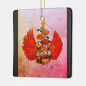 ブルースフェンダーギターロック&転がバラ セラミックオーナメント (左)