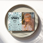 ブルースプキー1ハロウィーン少年1歳の誕生日 招待状