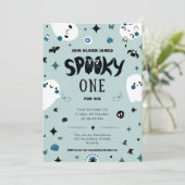 ブルースプキー1ハロウィーン少年1歳の誕生日 招待状 (スタンド正面)