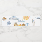 ブルースプラッシュの赤ちゃんシャワー ペットボトルラベル (シングルラベル)