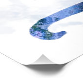 ブルースプラッシュデジタルウォーターカラーシャメネコ726 ポスター (コーナー)