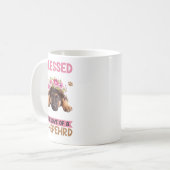 ブルースプラッシュヒップスタードイツのシェパード羊飼い。ペルフェ コーヒーマグカップ (正面左)