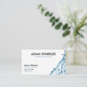 ブルースプラッシュモダン商業清掃 名刺 (スタンド正面)