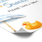 ブルースプラッシュ赤ちゃんシャワーベビーは甘い ポスター (角)