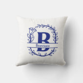 ブルースプリットモノグラムフローラモノグラムB クッション (裏面)