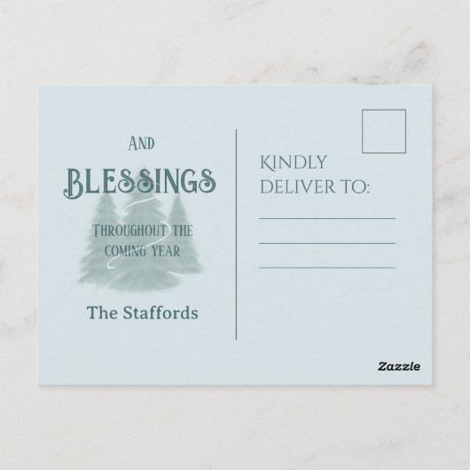 ブルースプルースのクリスマスポストカード ポストカード (裏面)