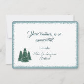 ブルースプルースクリスマスサンキューカード サンキューカード (裏面)