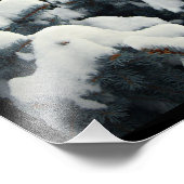 ブルースプルース雪のコーンフルカラーウォールアートプリント フォトプリント (角)