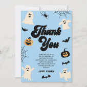 ブルースプーキゴースト ハロウィン誕生日パーティー サンキューカード (正面)