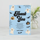 ブルースプーキゴースト ハロウィン誕生日パーティー サンキューカード (スタンド正面)