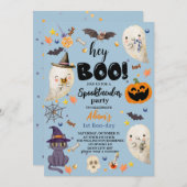 ブルースプークタキュラー ハロウィン 初めてのブーデイ 誕生日 招待状 (正面/裏面)