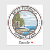 ブルースペニンシュラナショナルパークカナダトラベルアート シール (シート)