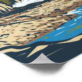 ブルースペニンシュラナショナルパークカナダトラベルアート ポスター (角)