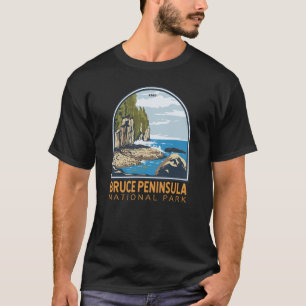 ブルースペニンシュラナショナルパークカナダトラベルアート Tシャツ