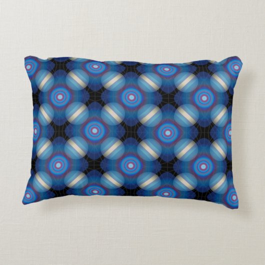 ブルースペースジオメトリック アクセントクッション (裏面)
