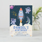 ブルースペース＆ロケットの誕生日 招待状 (スタンド正面)