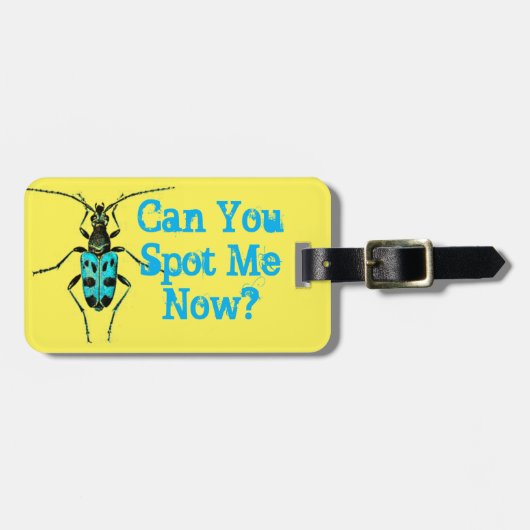 ブルースポッテッドビートル ラゲッジタグ (正面横)