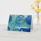 ブルースポットミックスメディア、ハッピーバースデー! カード (黄色い花)