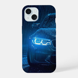 ブルースポーツカーナイトレインホンケース iPhone 15ケース