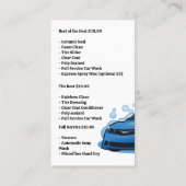 ブルースポーツカー |シャボン玉 |自動洗浄 名刺 (裏面)