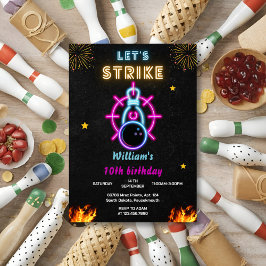 ブルースポーツクールボーリング10誕生日 招待状