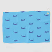 ブルースポーツゴルファーのシルエットゴルフタオル ゴルフタオル (横)