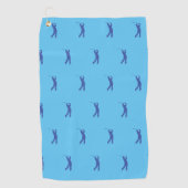 ブルースポーツゴルファーのシルエットゴルフタオル ゴルフタオル (正面)