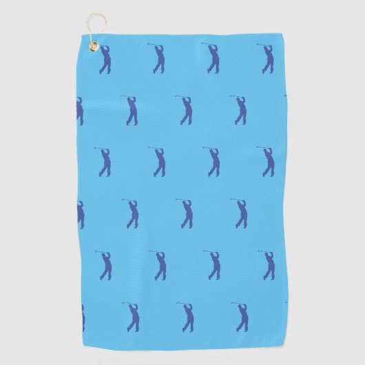 ブルースポーツゴルファーのシルエットゴルフタオル ゴルフタオル (正面)