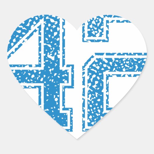 ブルースポーツジャージ番号42 ハートシール (正面)